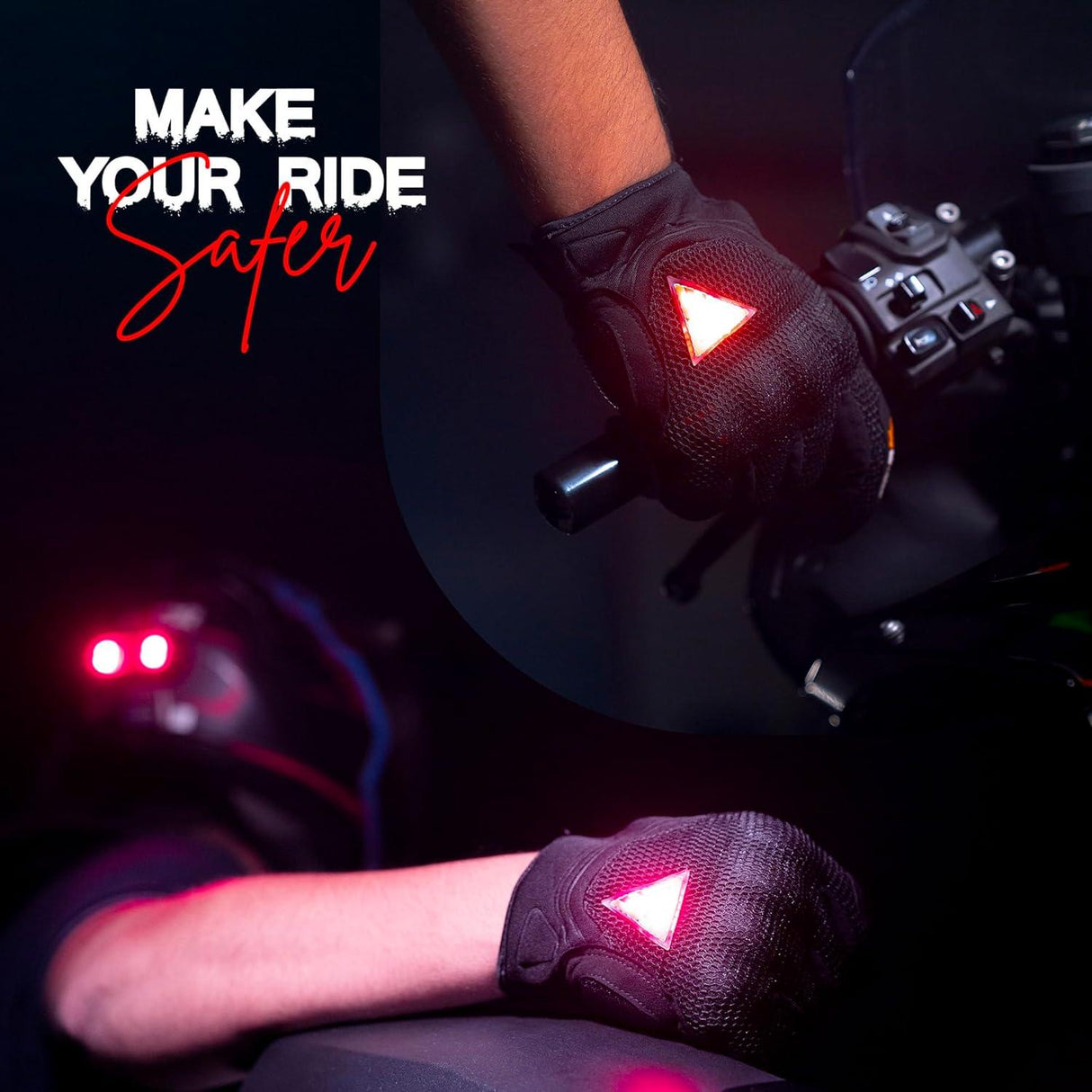 GRAND PITSTOP Night Wing Motorcycle Gloves. - Moto Modz