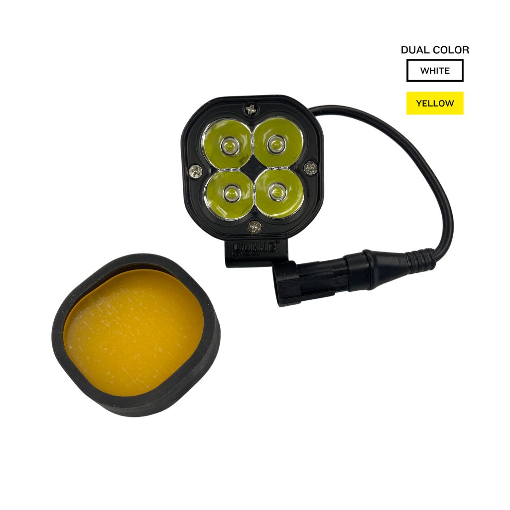 HJG 4LED SQUARE FOG LAMP (WHITE/YELLOW)