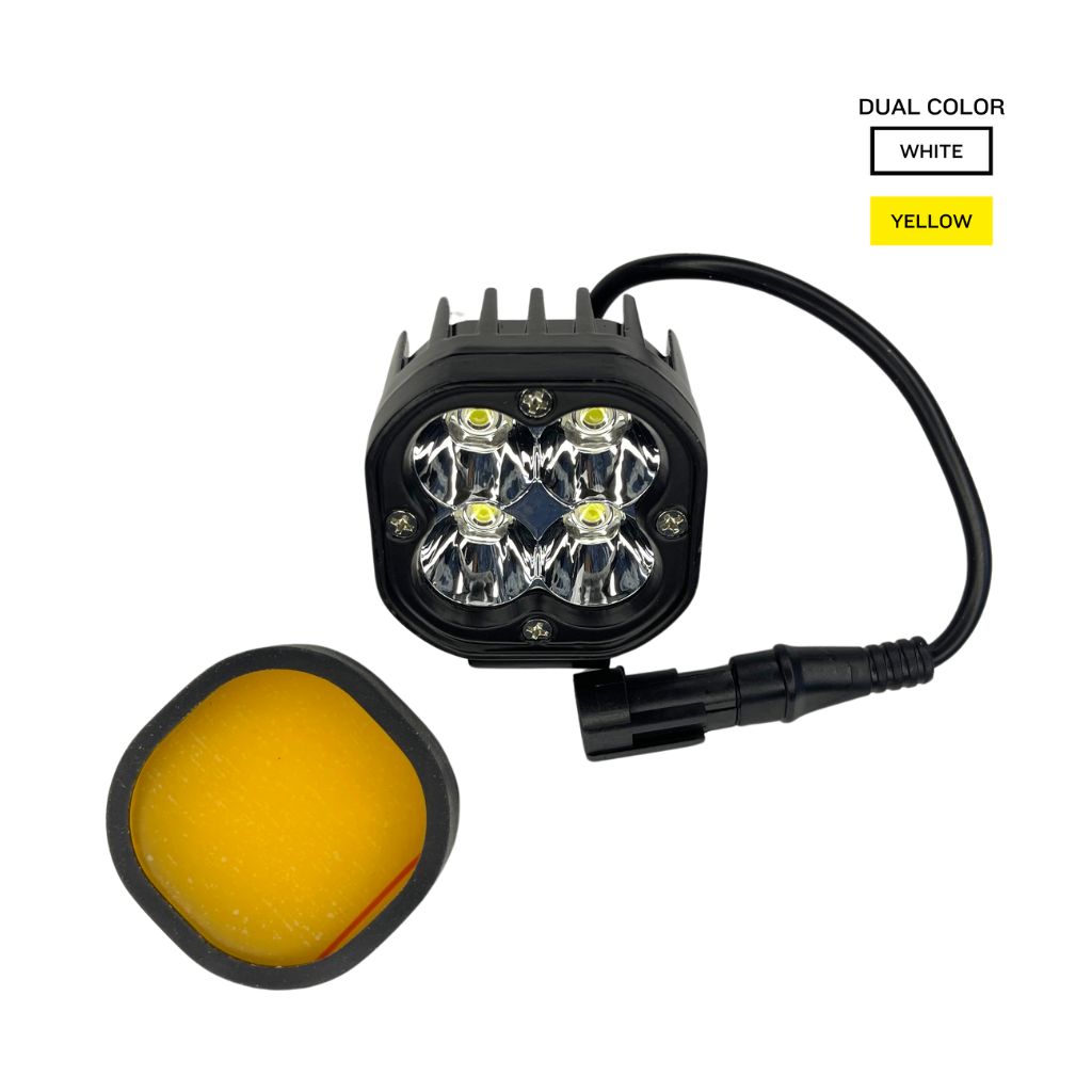 HJG 4LED SQUARE FOG LAMP (WHITE/YELLOW)