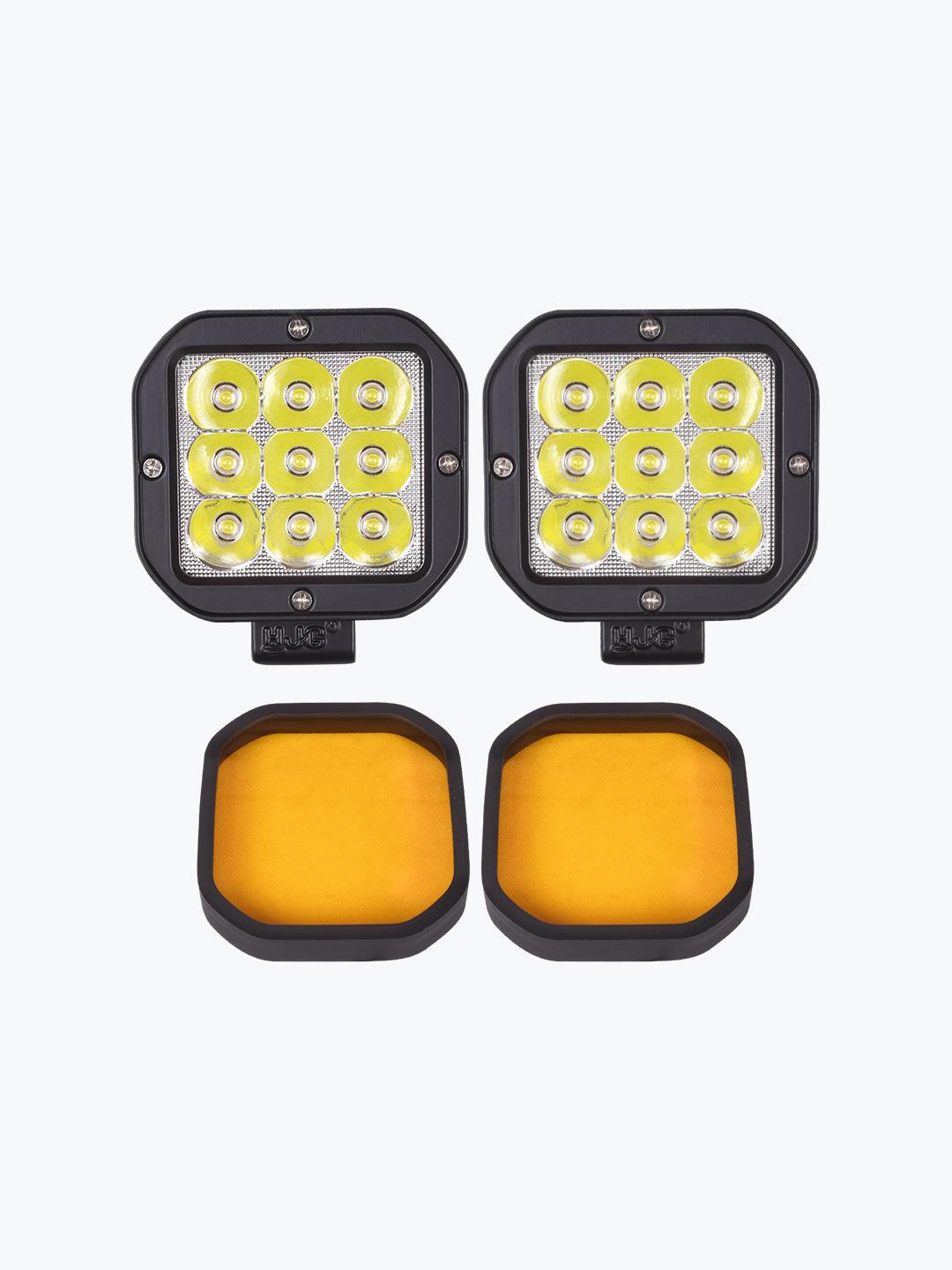 HJG 9 LED Fog Light With Yellow Cap Premium - Moto Modz