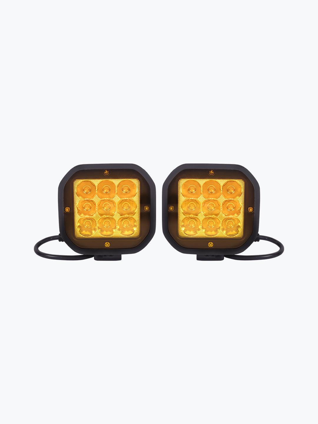 HJG 9 LED Fog Light With Yellow Cap Premium - Moto Modz