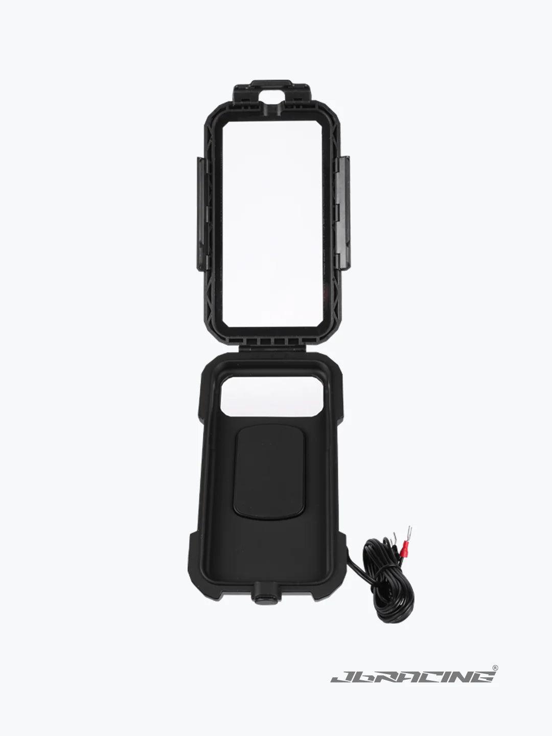 JB Racing M18L-A4 Mobile Charger Mirror Mount - Moto Modz