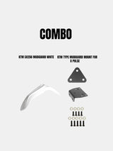 Ktm Sx 250 Mudguard With Mount White For X Pulse - Moto Modz