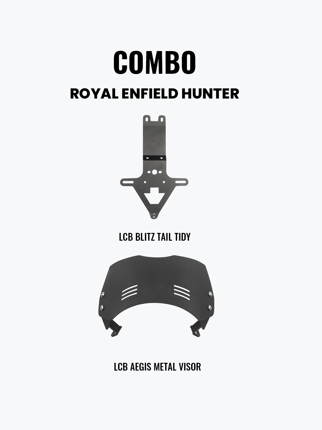 LCB TAIL TIDY & METAL VISOR COMBO FOR HUNTER 350 - Moto Modz