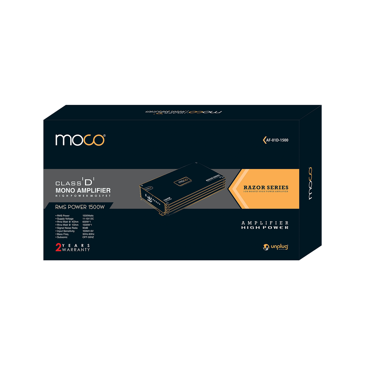 MOCO AF-01D-1500 | Class “D” Mono High Power Amplifier (RMS 1500W) - Moto Modz