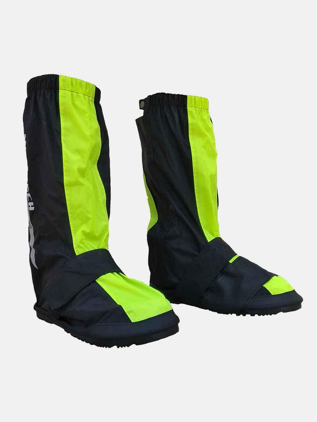 Mototech Trooper Boot Covers Flu Green Black - Moto Modz