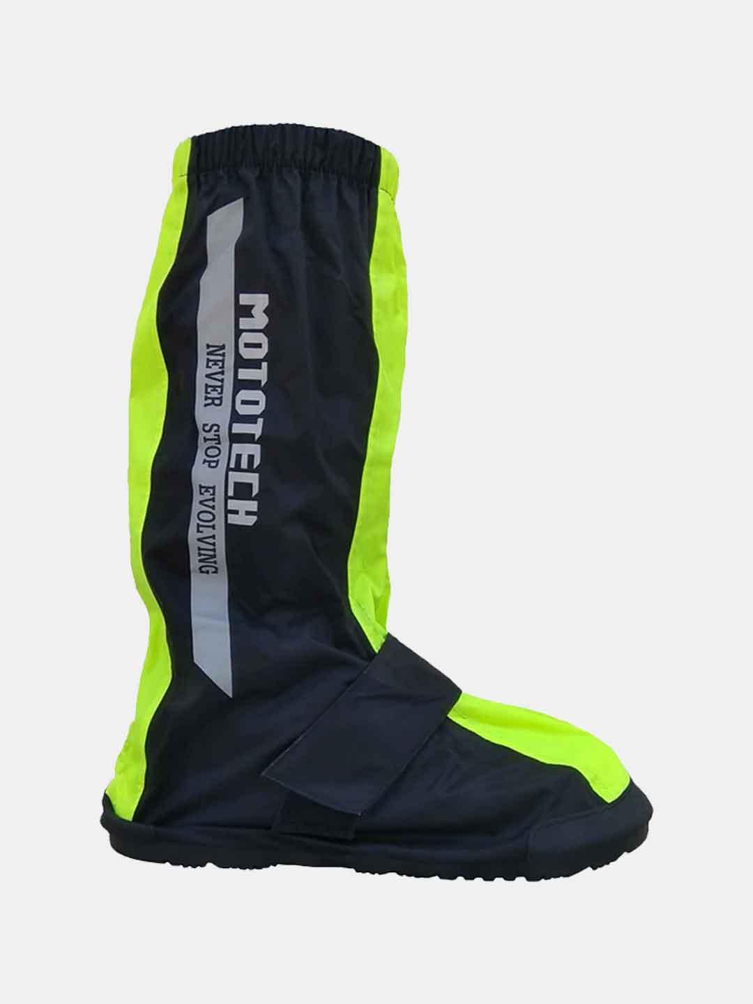 Mototech Trooper Boot Covers Flu Green Black - Moto Modz