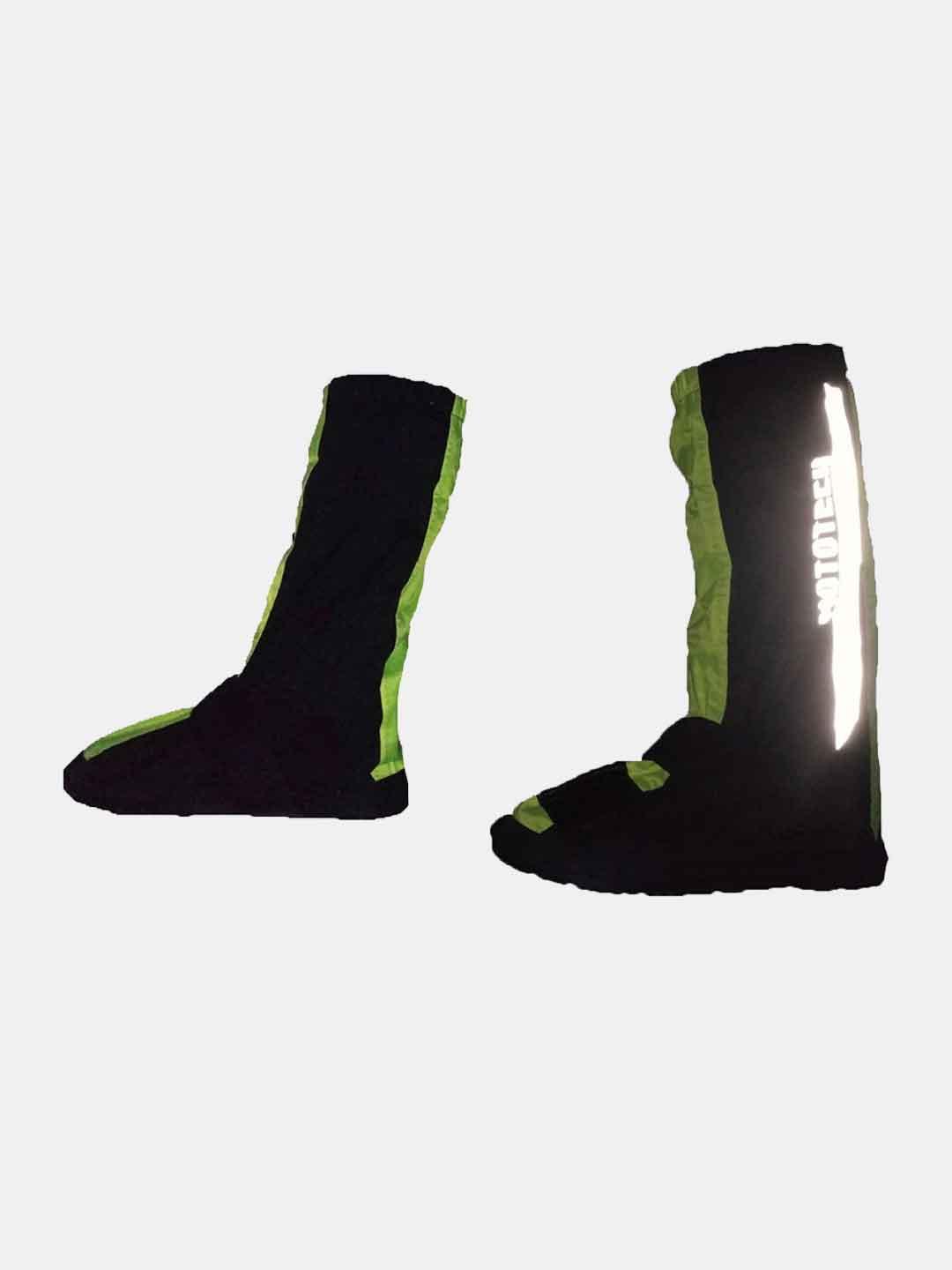 Mototech Trooper Boot Covers Flu Green Black - Moto Modz