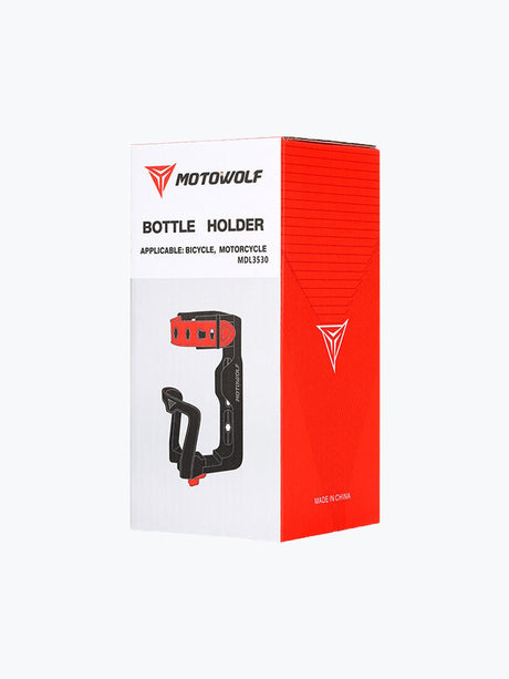 Motowolf Handle Bar Bottle Holder Red 3530B - Moto Modz