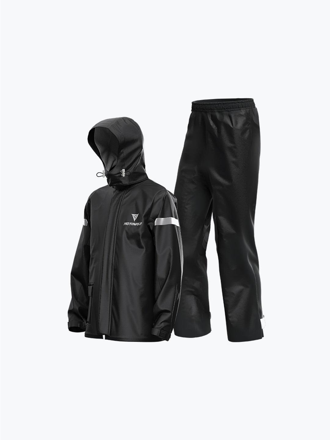 Motowolf Raincoat Black 0401 - Moto Modz