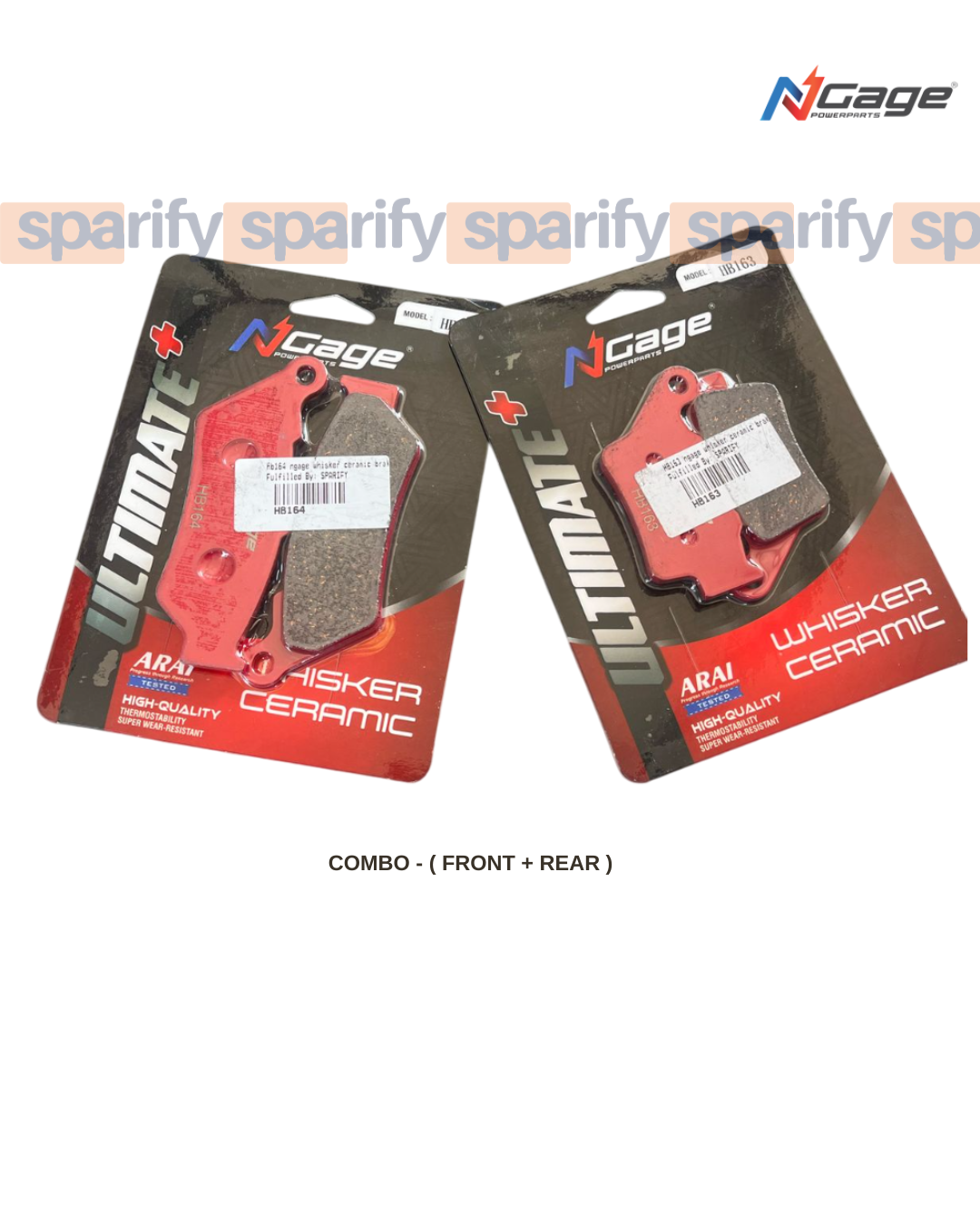 RE HIMALAYAN 450 - GUERRILLA 450 |front and rear whisker ceramic Ultimate + brake pads | NGAGE POWERPARTS - COMBO