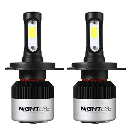 NightEye H4 Led White Headlight Bulbs For Bike (Set of 2) - Moto Modz