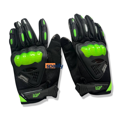 LGP motocross riding gloves | Black (Green)