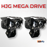 HJG Mega Drive 60W Quad Shot Dual Lens/Dual Color High/Low Yellow/White LED Fog Lights (2 Pc)