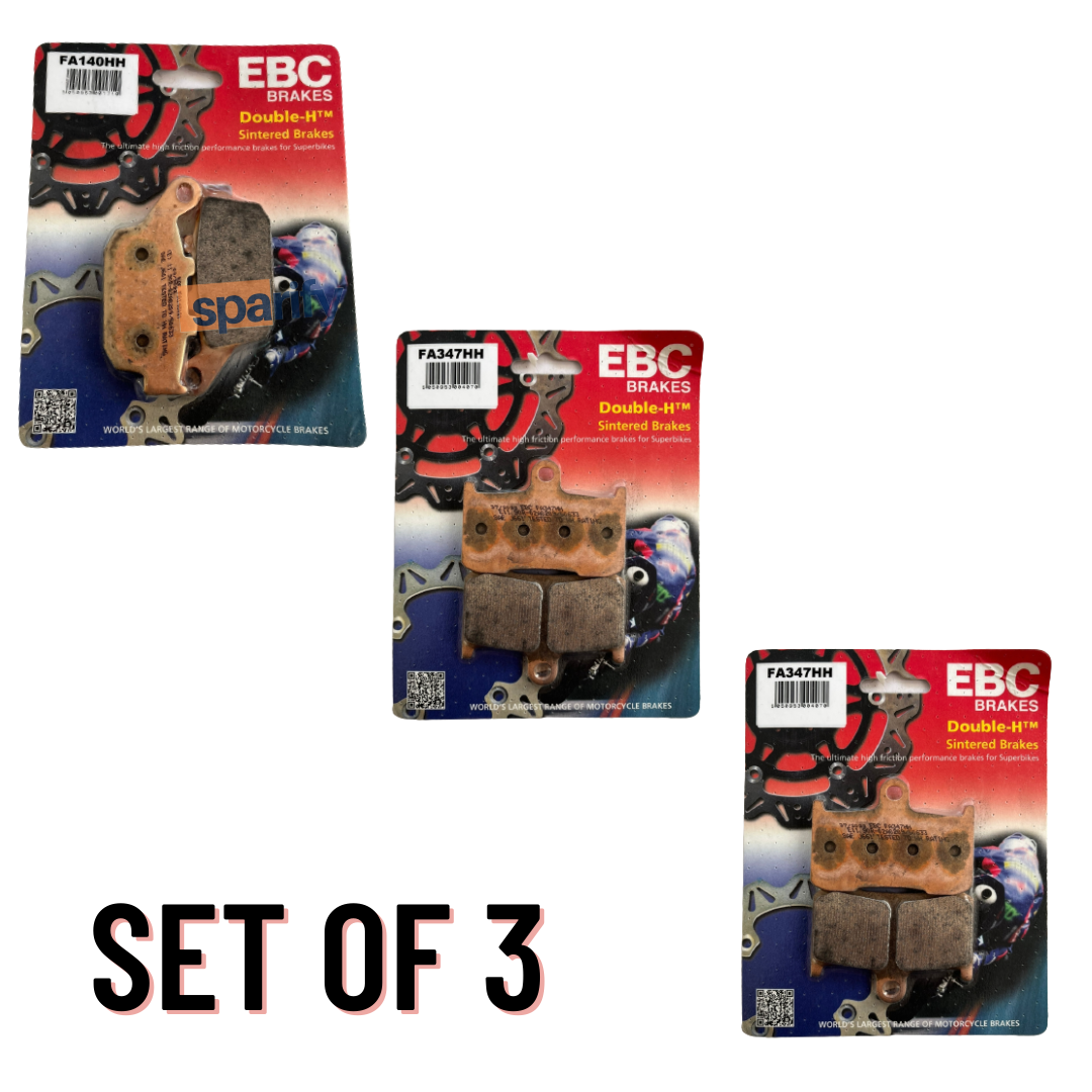 Kawasaki Z900 / Z800ABS (2013-2016) EBC brake pads double sintered (set of 3)