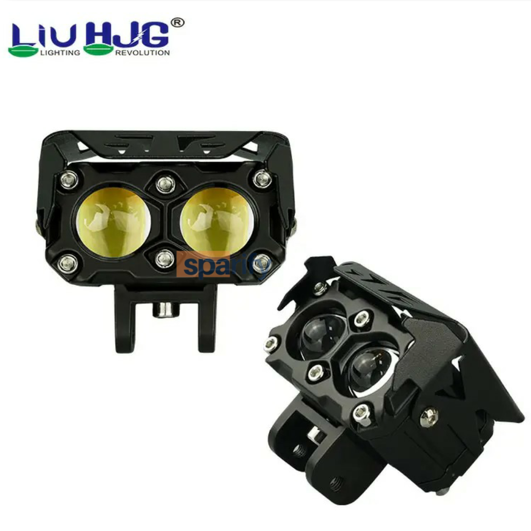 HJG Mega Drive 60W Quad Shot Dual Lens/Dual Color High/Low Yellow/White LED Fog Lights (2 Pc)