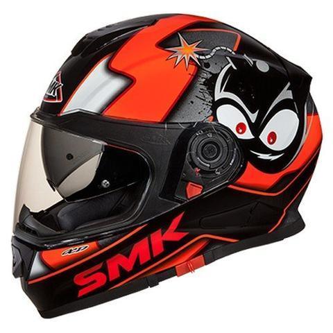 SMK HELMET - GL271 TWISTER CARTOON GRAPHICS ORANGE/WHITE - Moto Modz