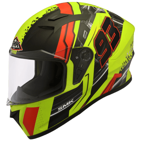 SMK HELMET - STELLAR 93 SWANK FLUORESCENT YELLOW (GL 423) HELMET (matt) - Moto Modz