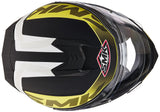 SMK HELMET -  Twister Logo Full Face Helmet With Pinlock Fitted Clear Visor (MA241/Matt Black, Fluorescent Yellow and White,) - Moto Modz