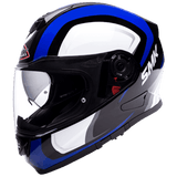 SMK HELMET - Twister Twilight Gloss Black White Blue (GL251) Helmet - Moto Modz