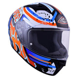 SMK HELMETS - Stellar Graffiti Black Red Orange Gloss (GL237) Helmet - Moto Modz