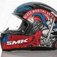 SMK Helmets – Stellar – Samurai – Matt black Red – Pinlock Anti Fog Lens Fitted Single Clear Visor Full Face Helmet – MA253 - Moto Modz