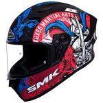 SMK Helmets – Stellar – Samurai – Matt black Red – Pinlock Anti Fog Lens Fitted Single Clear Visor Full Face Helmet – MA253 - Moto Modz