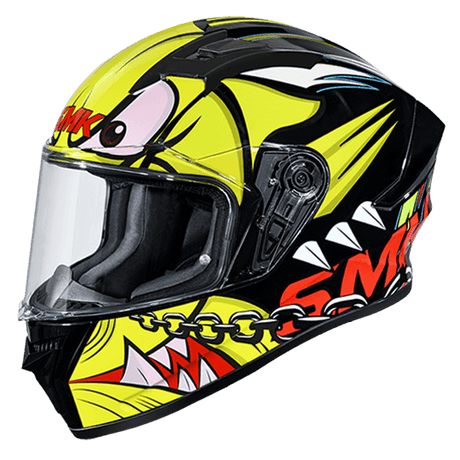 SMK Stellar Monster Black Yellow Red Gloss (GL243) Helmet - Moto Modz