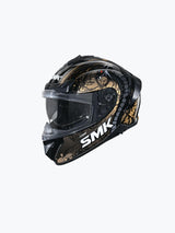 SMK TYPHOON  REPTILE GRPS MA277 MATT BLK GOLD-M - Moto Modz