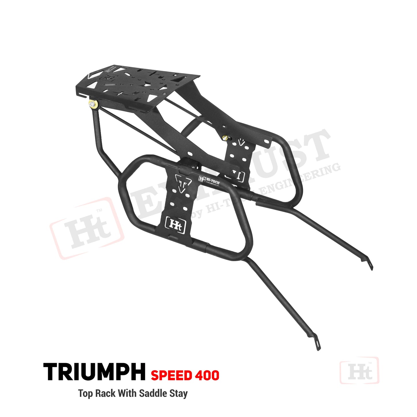 Triumph Speed 400 Top Rack With Saddle Stay (Black Matt) – SB 832 / HT EXHAUST