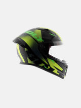 Vega Bolt Macho Black Neon Yellow Full Face Helmet - Moto Modz