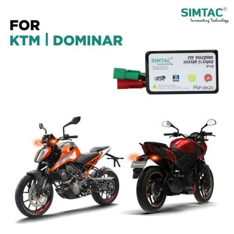 SIMTAC KTM RC,DUKE & BAJAJ DOMINAR 400,250 Compatible PNP Hazard Flasher/Adapter/Module - Moto Modz